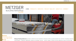 Desktop Screenshot of metzgerbuildingmaterial.com